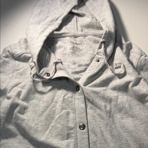 L.L. Bean Light Gray Hooded Sweatshirt